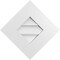 Ekena Millwork Diamond Surface Mount PVC Gable Vent: Functional, w/ 3-1/2"W x 1"P Standard Frame, 18"W x 18"H GVPDI18X1801SF - alternate 1